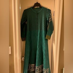 Fully embroidered lawn long frauk..